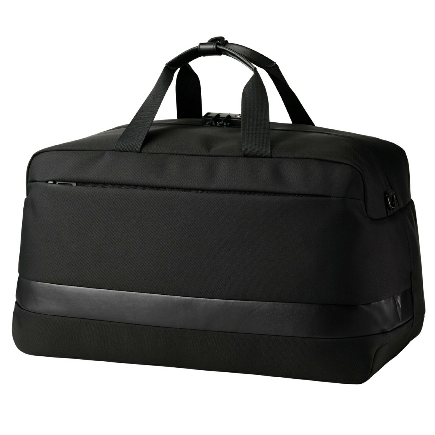 [ELECOM]ボストンバッグ 防犯 38L 2Way ( 手提げ / 肩掛け ) TSAロック(ダイヤルロック式) 15.6インチPC収納可 撥水加工 キャリーオン仕様 海外旅行 盗難防止 ブラック BM-DBSC01BK/BMDBSC01BK