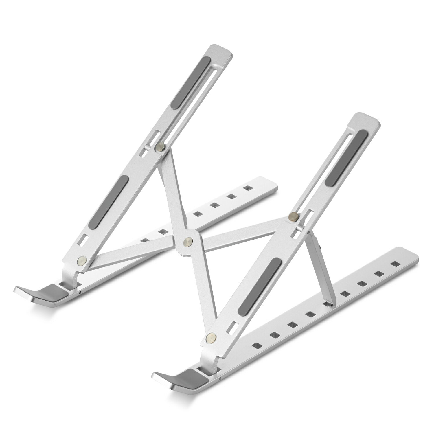 楽天F-Factory2号店[ELECOM]ノートパソコンスタンド タブレットスタンド 折りたたみ式 9段階角度調整 【 10~17.3インチ MacBook Surface PC / iPad タブレット 各種対応 】 シルバー PCA-LTSCANSV/PCALTSCANSV