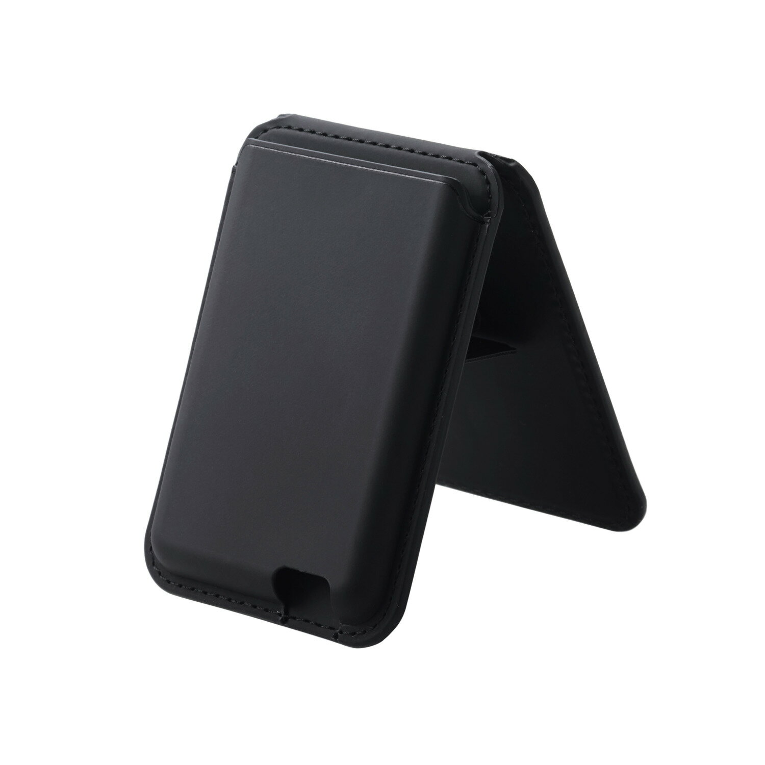 Rakuten - [ELECOM]カードケース スマホスタンド MagSafe iPhone 用 カード ウォレット スマホ スタンド 2~3枚収納 磁気防止シート付属 マグネット 簡単脱着 軽量 薄型 ブラック AMS-MAGWSBK/AMSMAGWSBK