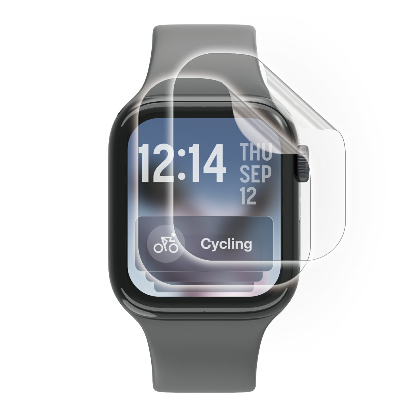 ݥ10ܡ[ELECOM]åץ륦å ׷ۼ ե 2  Apple Watch Series 11 / 10 [ 46mm ] б  ݸ Ʃ  ɻ ˢɻ AW-25AFLAPKRG/AW25AFLAPKRG