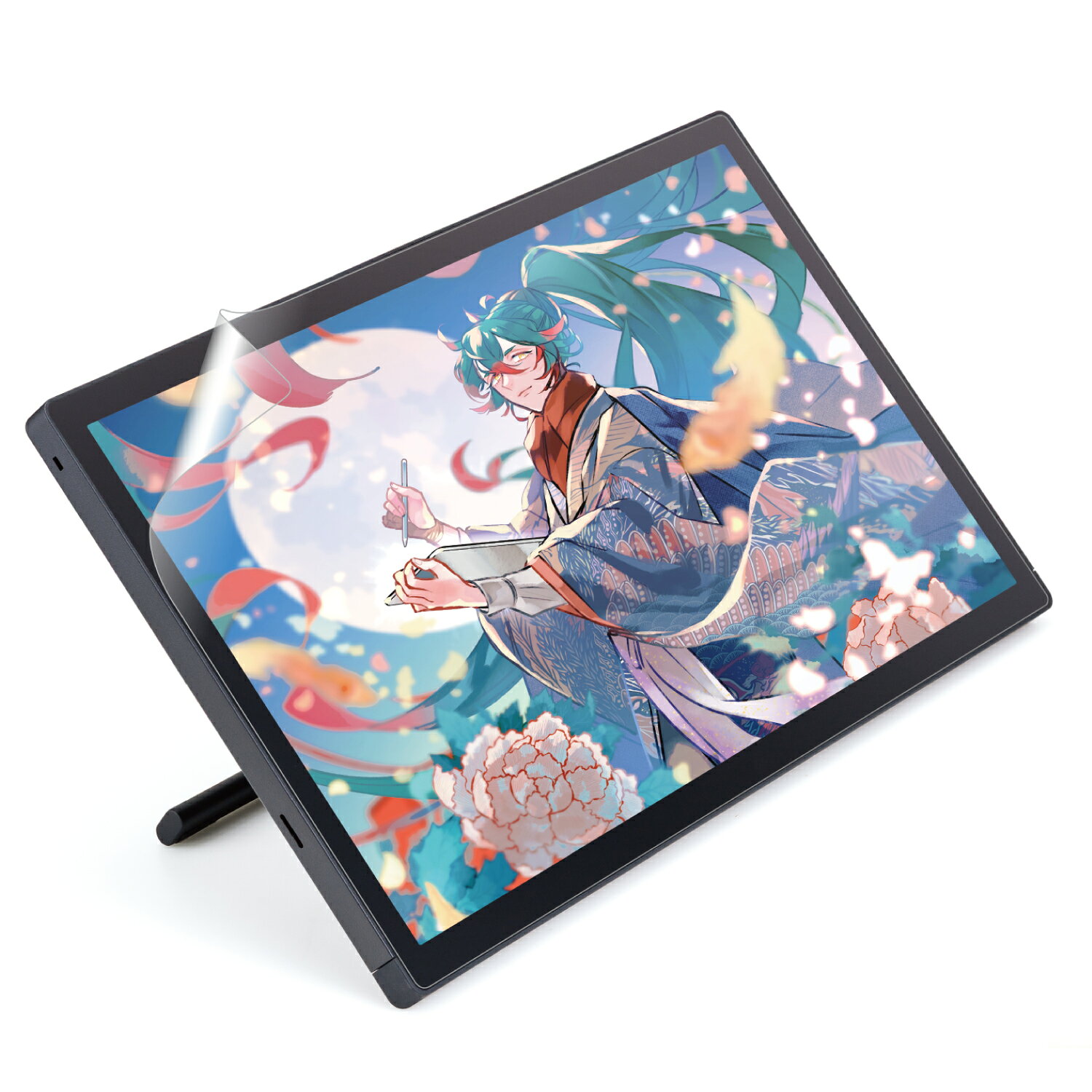 Rakuten - [ELECOM]Wacom Cintiq 24 ( DTK246 ) / touch ( DTH246 ) フィルム 紙心地 ケント紙タイプ 反射防止 アンチグレア 指紋防止 気泡防止 自己吸着 TB-WC24FLAPLL/TBWC24FLAPLL