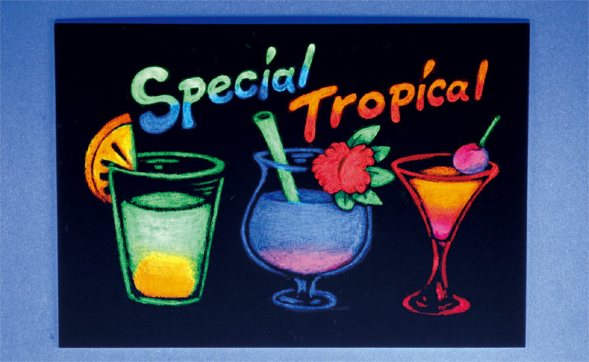 【1709】洗える蛍光クレヨン 6色組 アーテック