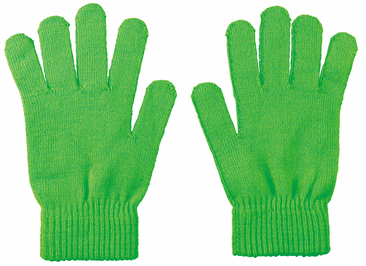 【14800】カラーのびのび手袋 大 蛍光グリーン アーテック