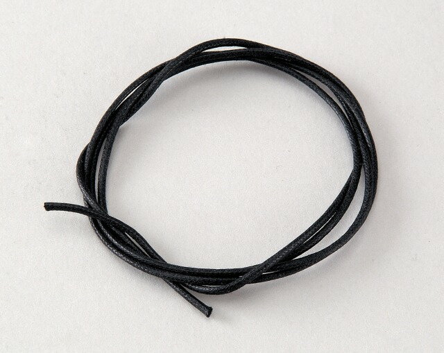 ワックスコード80cm黒　（ロウ引ヒモ）10本【46537】