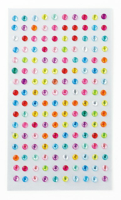 感謝セール期間ポイント10倍/カラフル！ラインストーンシール【46748】