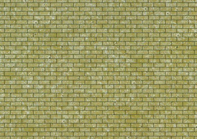 ジオラマタックシート　レンガ　カーキ　1／12　5枚組【55671】 アーテック