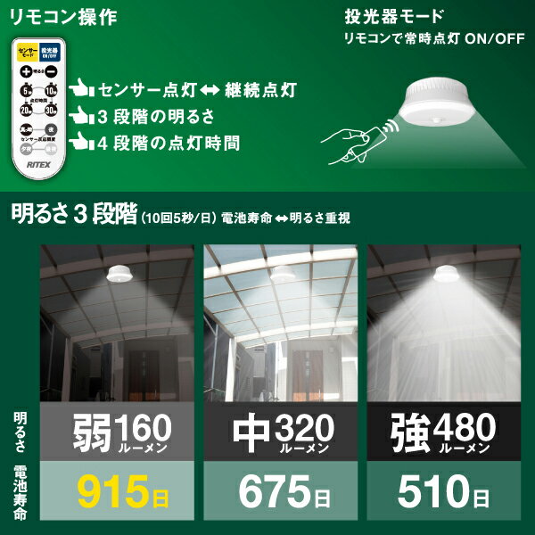 [RITEX]ムサシ 屋外用センサーシーリング...の紹介画像3