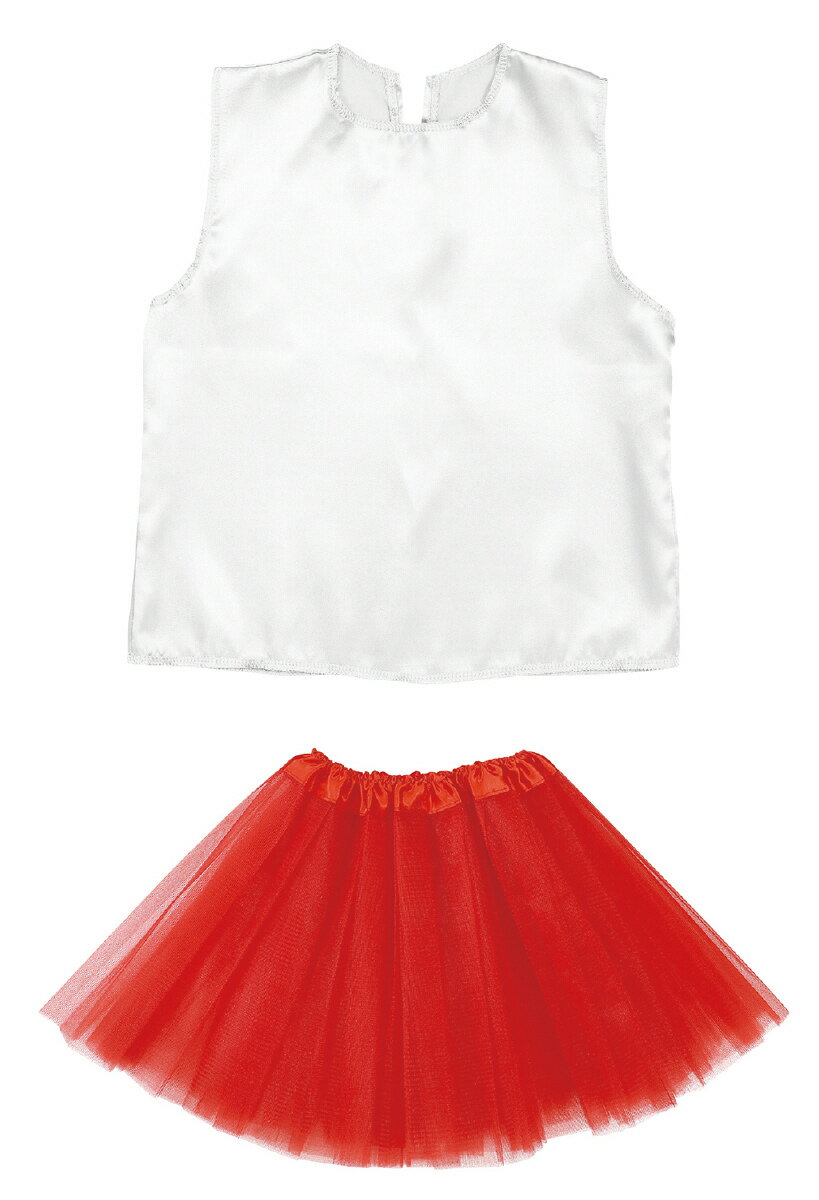 チュールスカート(レッド)+シャツ セット【14901】 アーテック