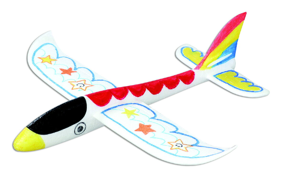 よく飛ぶ！宙返りもできる！　使用できる主な画材：油性マーカー・アクリル絵の具　530×130×50mm　