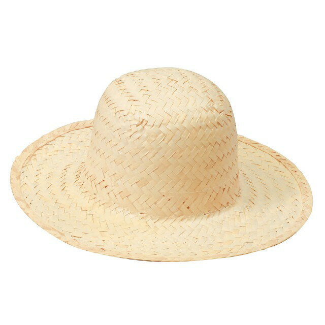 ホワイト麦わら帽子　小（ひも付き） 【4945】 アーテック