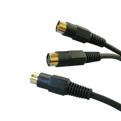 ★マラソン期間中P10倍！[0.3m][R]S端子2分配ケーブル S端子プラグ（オス）×1-S端子ジ ...