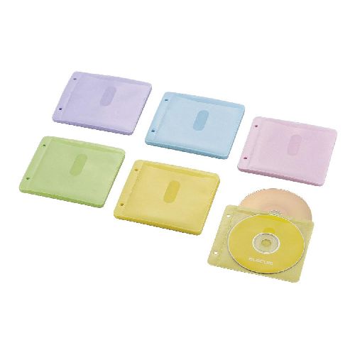 [W][ELECOM(エレコム)] Blu-ray・CD・DVD対応不織布ケース 2穴 CCD-NBWB60ASO(CCDNBWB60ASO)