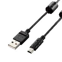 [W][ELECOM(エレコム)] カメラ接続用USBケーブル（mini-Bタイプ） DGW-MF15BK