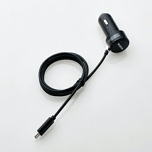 [ELECOM(エレコム)] 車載充電器(2.4A・Type-C) MPA-CCC03BK / mpa-ccc03bk