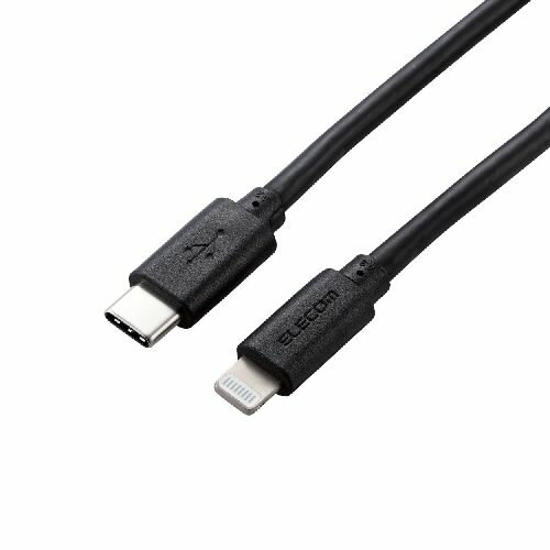 Rakuten - [ELECOM]USB C-Lightningケーブル/やわらか/2.0m/ブラック　MPA-CLY20BK/MPACLY20BK