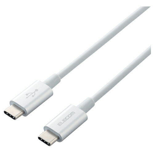 樂天商城 - [ELECOM]スマホ・タブレット用USBケーブル/USB(C-C)/準高耐久/Power Delivery対応/認証品/2.0m/シルバー MPA-CCPS20PNSV/MPACCPS20PNSV