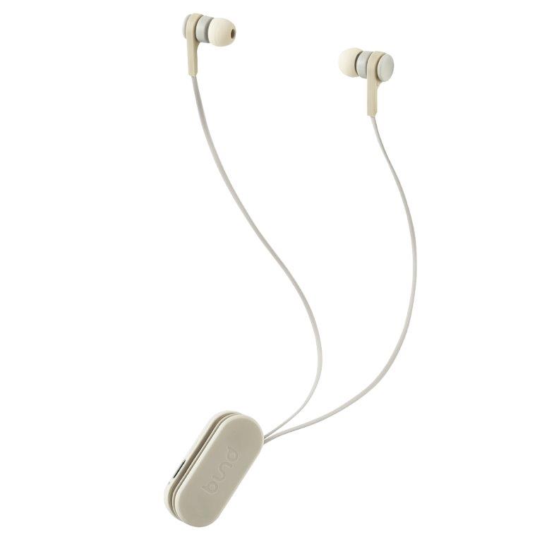 [ELECOM]ワイヤレスイヤホン Bluetooth5.0 両耳 コードあり 巻き取り式 クリップ付 ストーンホワイト コンパクト LBT-HPC17WH/LBTHPC17WH