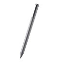 [ELECOM]アクティブスタイラスペン タッチペン 極細 2mm iPad専用 充電式 グレー オートスリープ機能 クリップ付 タブレット 滑らかな操作 P-TPACSTAP01GY/PTPACSTAP01GY