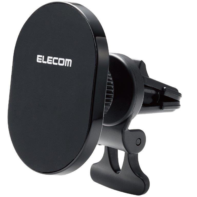 Rakuten - [ELECOM]MagSafe対応 スマホホルダー 車載アクセサリー マグネット着脱 エアコン吹出し口 取付 iPhone ブラック P-CARS13BK/PCARS13BK