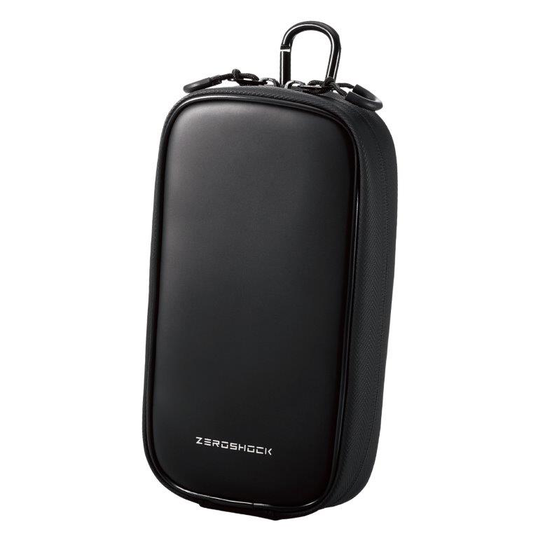 Rakuten - [ELECOM]スマホポーチ 2台収納 Lサイズ 3Way ( 腰ベルトループ ショルダーベルトループ カラビナフック ) 衝撃吸収 ZEROSHOCK ブラック P-05CZ2BK/P05CZ2BK