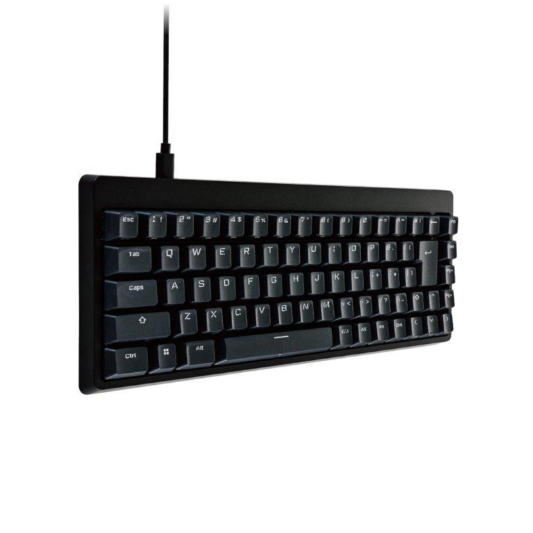 [ELECOM]ゲーミングキーボード 【V custom】 有線 着脱式ケーブル メカニカル ( 銀軸 / スピードリニア ) 日本語配列 テンキーレス USB Aポート×1 コンパクト ブラック TK-VK200SBK/TKVK200SBK