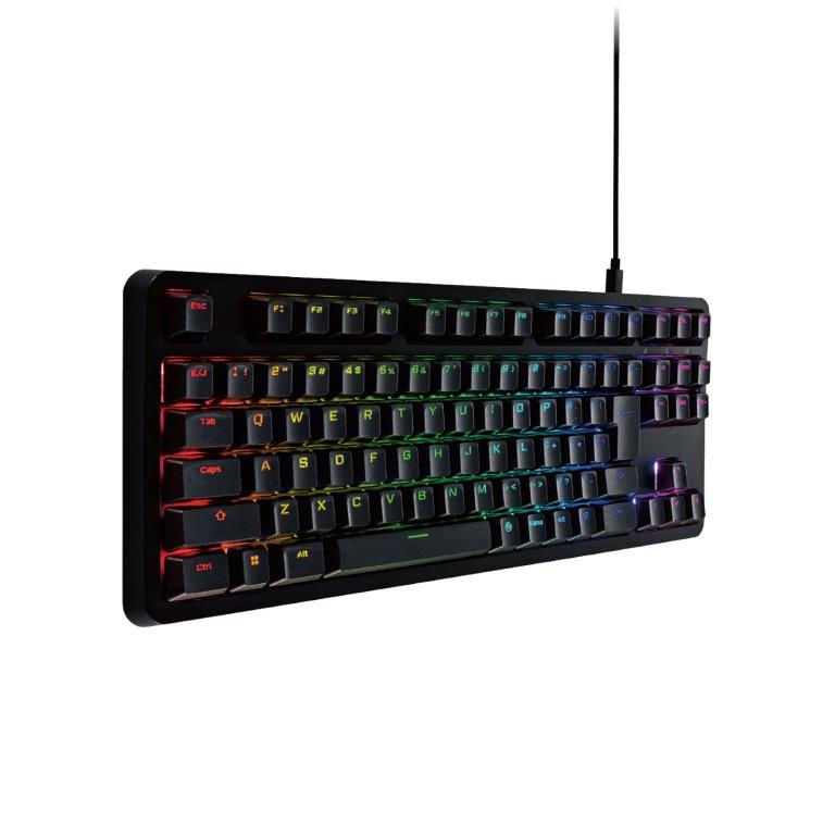 Rakuten - [ELECOM]ゲーミングキーボード 【V custom】 有線 着脱式ケーブル RGB メカニカル ( 銀軸 / スピードリニア ) 日本語配列 テンキーレス ブラック TK-VK310SBK/TKVK310SBK