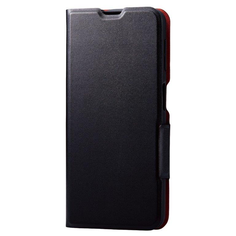 樂天商城 - [ELECOM]Galaxy A23 5G ( SC-56C / SCG18 ) ケース カバー レザー 手帳型 マグネット フラップ 耐衝撃 衝撃吸収 軽量 薄型 スタンド機能付 ブラック PM-G227PLFUBK/PMG227PLFUBK