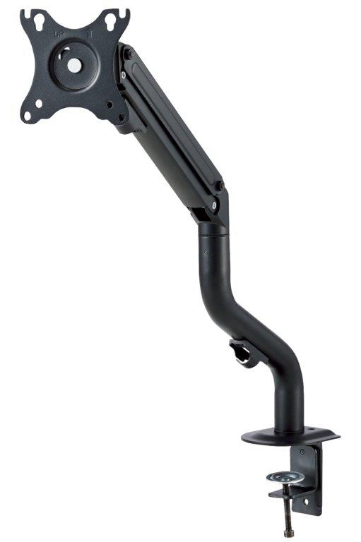 [ELECOM]モニターアーム ロング アーム シングル 1画面 メカニカルスプリング式 【 モニター 17～32インチ 耐荷重約2~8kg 対応 】 グロメット式 ブラック DPA-SL05BK/DPASL05BK
