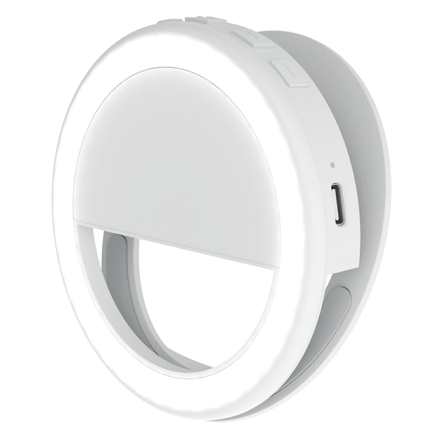 ■室内でも明るく撮れて好印象!スマートフォンやノートパソコンなどに挟み込んで固定できる、クリップ式タイプのリングライトです。動画配信・オンライン会議・オンライン学習・Web面接などでも使用できます。直径約9cm、重量約54gの軽量コンパクト...