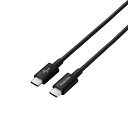 [ELECOM]^CvC P[u USB Type C to Type C 0.3m PD 60WΉ y Chromebook Mac PC iPad Android Nintendo Switch  Type-C @Ή z ubN MPA-CCYS03NBK/MPACCYS03NBK