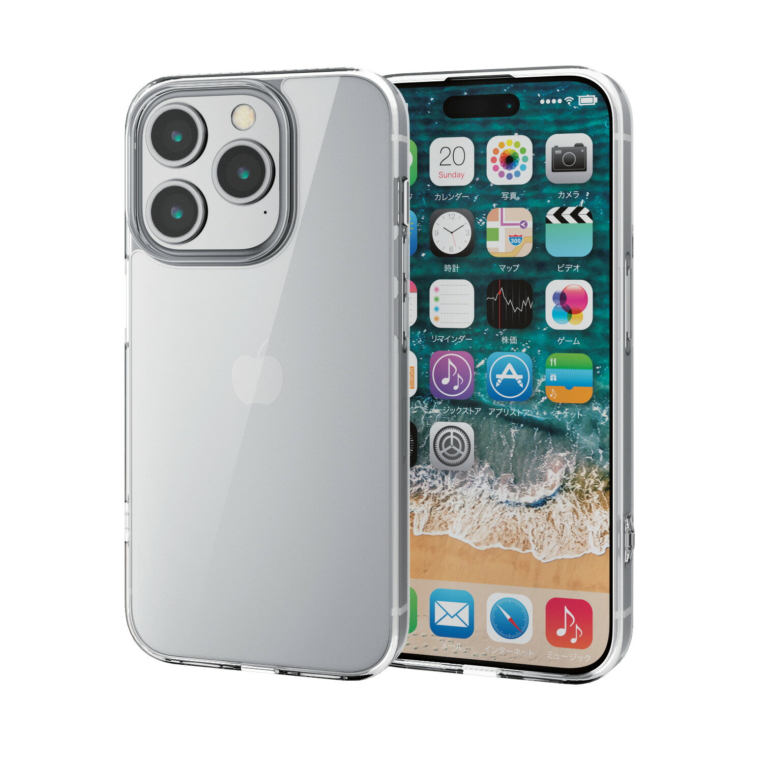 樂天商城 - [ELECOM]iPhone 15 Pro 用 ケース ハイブリッド カバー 衝撃吸収 カメラレンズ保護設計 ストラップホール付 硬度5H クリア PM-A23CHVCKCR/PM-A23CHVCKCR