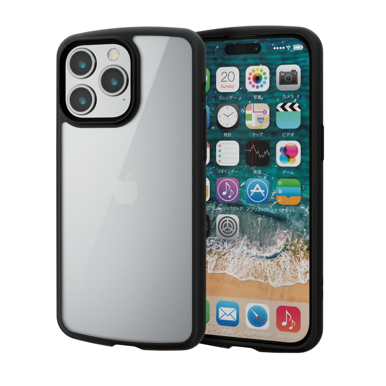 Rakuten - [ELECOM]iPhone 15 Pro Max 用 ケース ハイブリッド カバー 衝撃吸収 軽量 薄型 カメラ周り保護 ストラップホール付 TOUGH SLIM LITE ブラック PM-A23DTSLFCBK/PM-A23DTSLFCBK