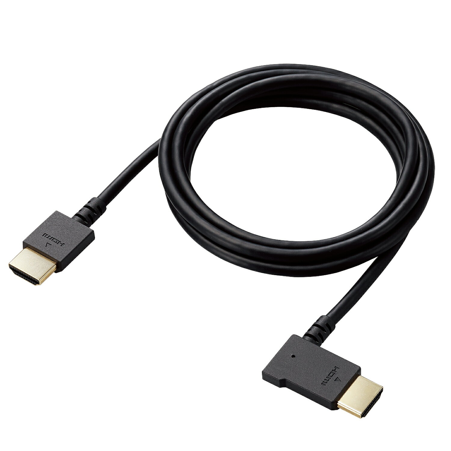 [ELECOM]HDMI ケーブル HIGH SPEED with Ethernet L字 左向き 1.5m 4K 30Hz やわらか HEC ARC (タイプA・19ピン - タ…