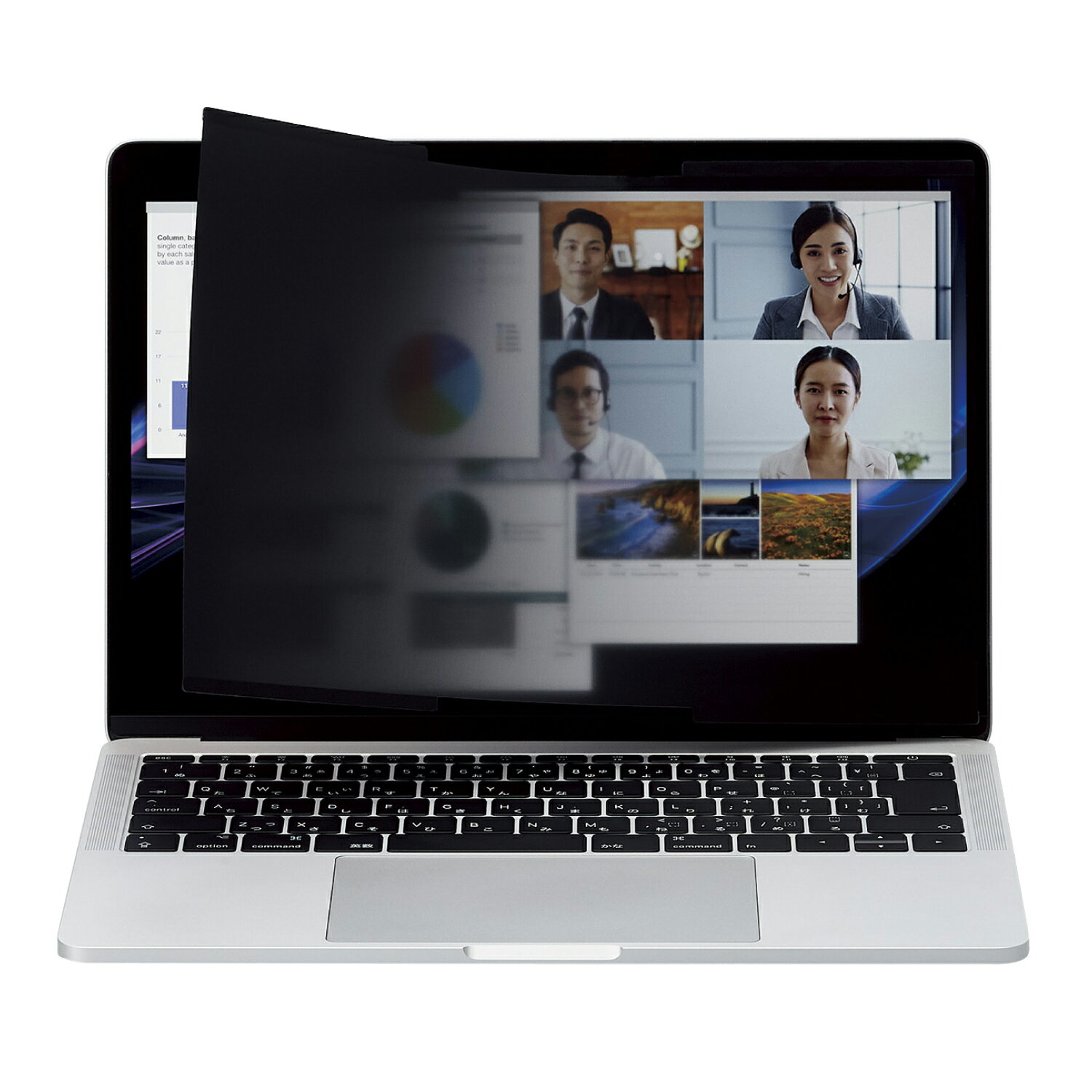 [ELECOM]パソコン 用 覗き見防止 プライバシーフィルター 13.3Wインチ(16:10) 吸着タイプ 着脱式 視野角度60度 アンチグレア ブルーライトカット タッチパネル対応 EF-PFNS133W10/EFPFNS133W10