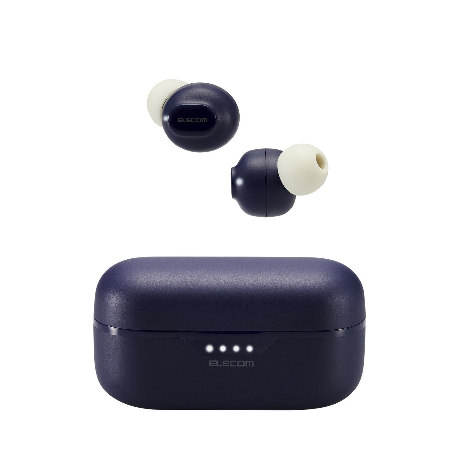 楽天F-Factory[ELECOM]ワイヤレスイヤホン Bluetooth 5.3 低遅延 タッチセンサー 超小型 【 iPhone iPad Android 各種対応 】 AAC対応 密閉型 Type‐C 充電 ネイビー LBT-TWS16NV/LBTTWS16NV