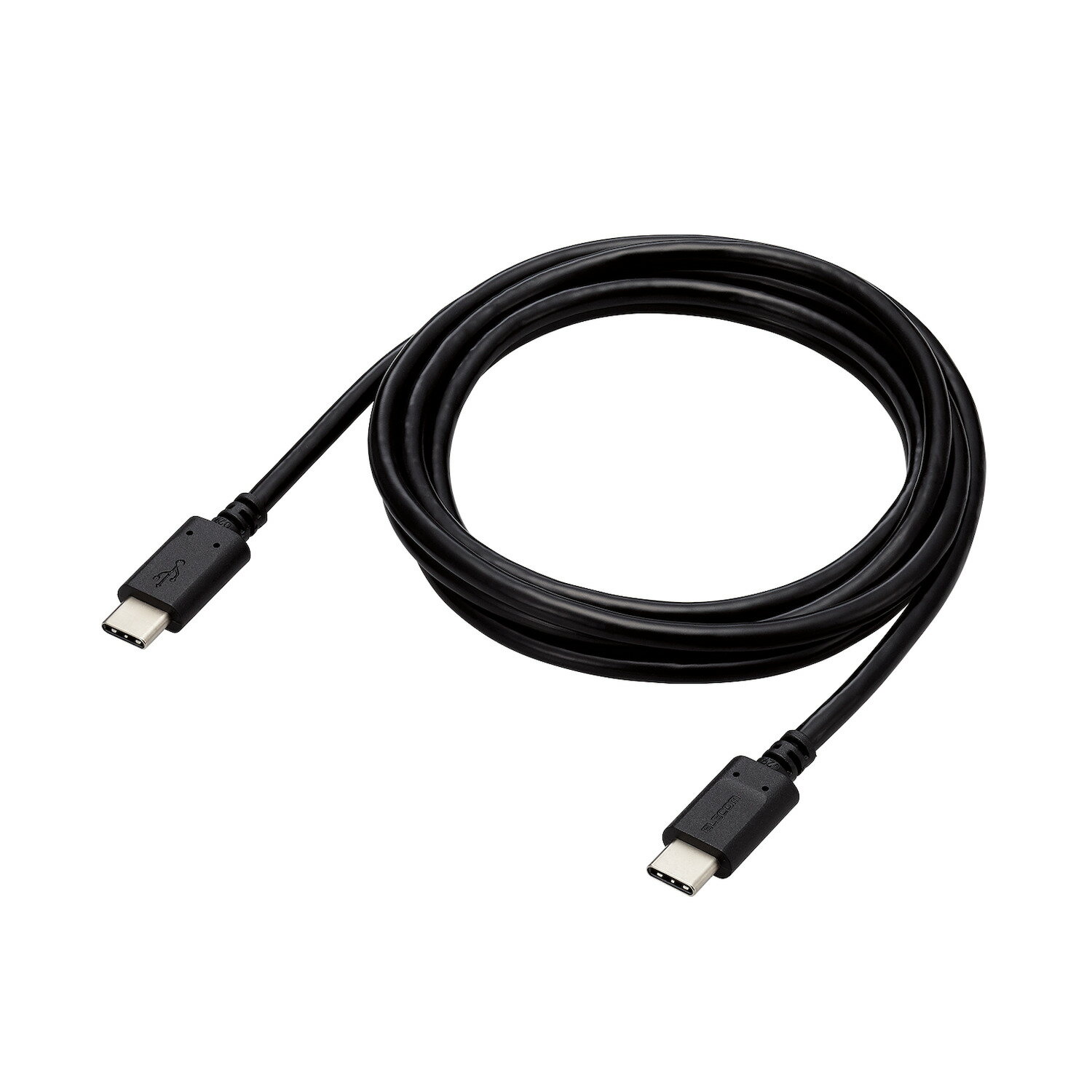 Rakuten - [ELECOM]USB Type C ケーブル ( タイプ C to C ) 1.5m PD 100W スリムケーブル 小型化コネクタ 【 iPhone パソコン スマホ 等 Type-C 機器対応 】 ブラック MPA-CC5P15BK/MPACC5P15BK