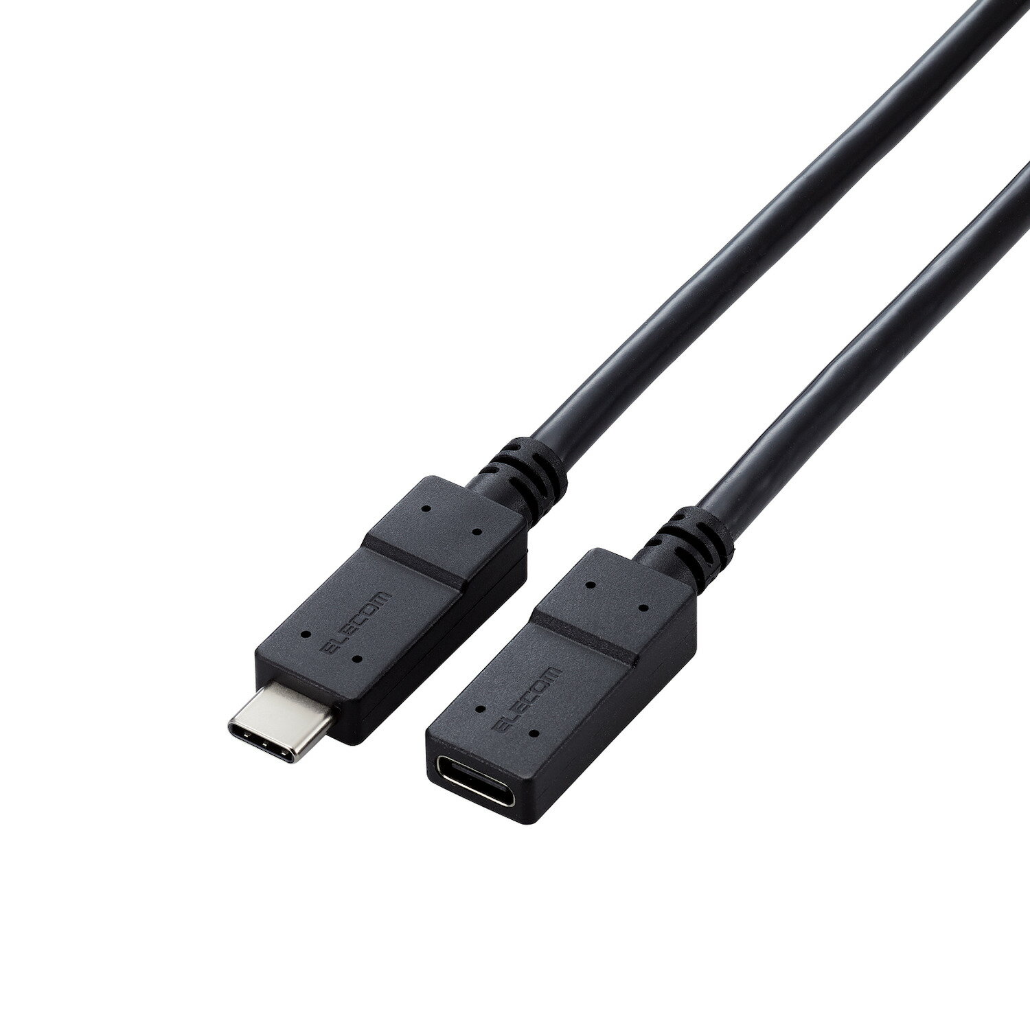 ★マラソン期間中P10倍！[ELECOM]USB Type C 延長ケーブル 1m PD 60W USB3.2 【 Type-C 搭載 Windows 11 10 macOS パソコン MacBook iPhone Android スマホ タブレット 等各種対応 】 ブラック USB3-ECC10BK/USB3ECC10BK