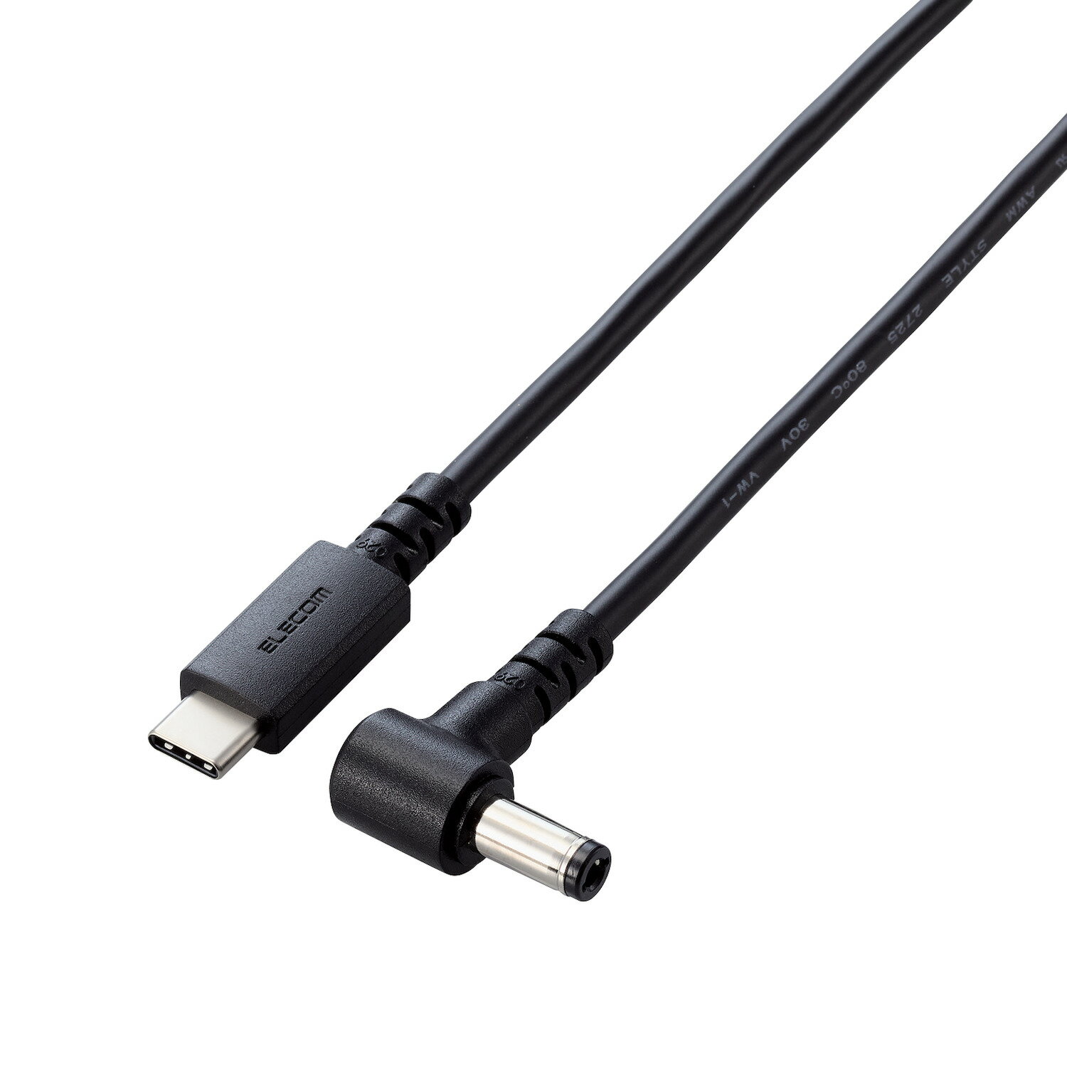 [ELECOM]充電ケーブル 2m PD 充電 60W USB Type-C to DC丸型プラグ(5.5mm/2.5mm) 【 東芝 富士通 NEC ..