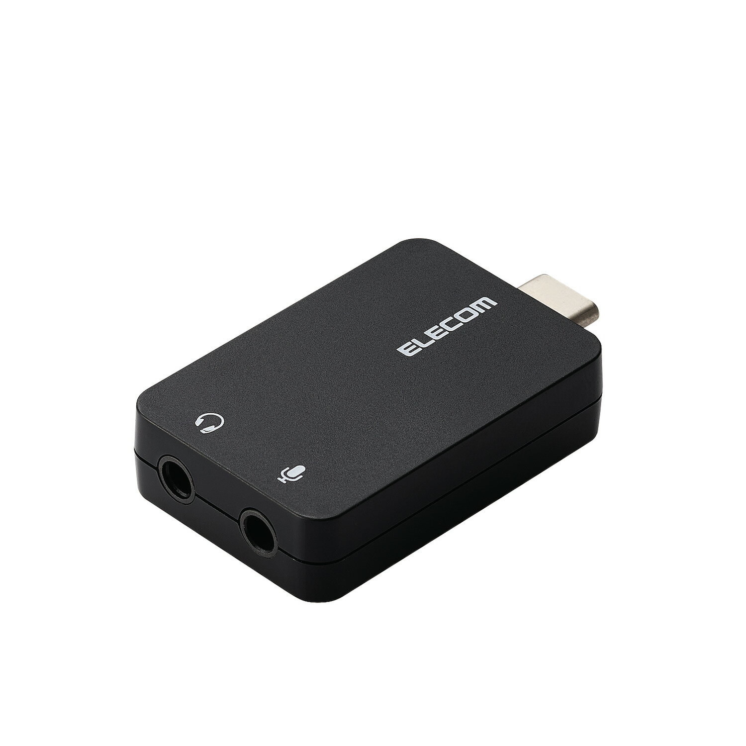 [ELECOM]USB Type-C �����ǥ����Ѵ������ץ� ľ���� 3.5mm ���ƥ쥪�ߥ˥���å� 3�� 4�� ��1 �ޥ������ϥߥ˥���å�3�ˡ�1 ����ۥ󥸥�å� �Ѵ� �֥�å� USB-CADC01BK/USBCADC01BK
