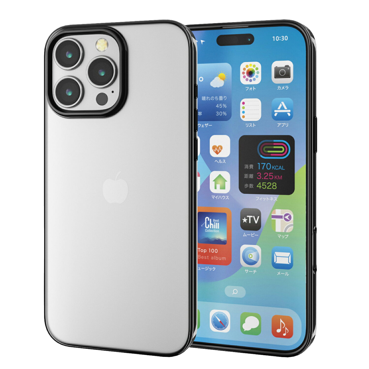 Rakuten - [ELECOM]iPhone 16 Pro Max ケース ソフト カバー 衝撃吸収 薄型 カメラレンズ保護設計 メタリックブラック PM-A24DUCTMBK/PMA24DUCTMBK