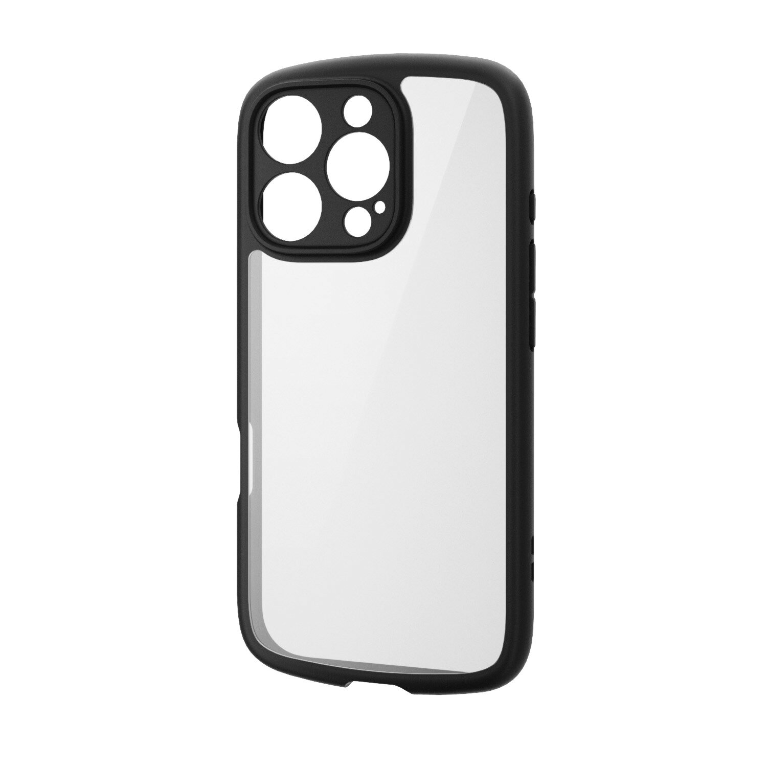 Rakuten - [ELECOM]iPhone 16 Pro ケース ハイブリッド カバー 衝撃吸収 軽量 薄型 カメラレンズ保護設計 ストラップホール付 硬度5H TOUGH SLIM LITE 極限保護 ブラック PM-A24CTSLFCKBK/PMA24CTSLFCKBK