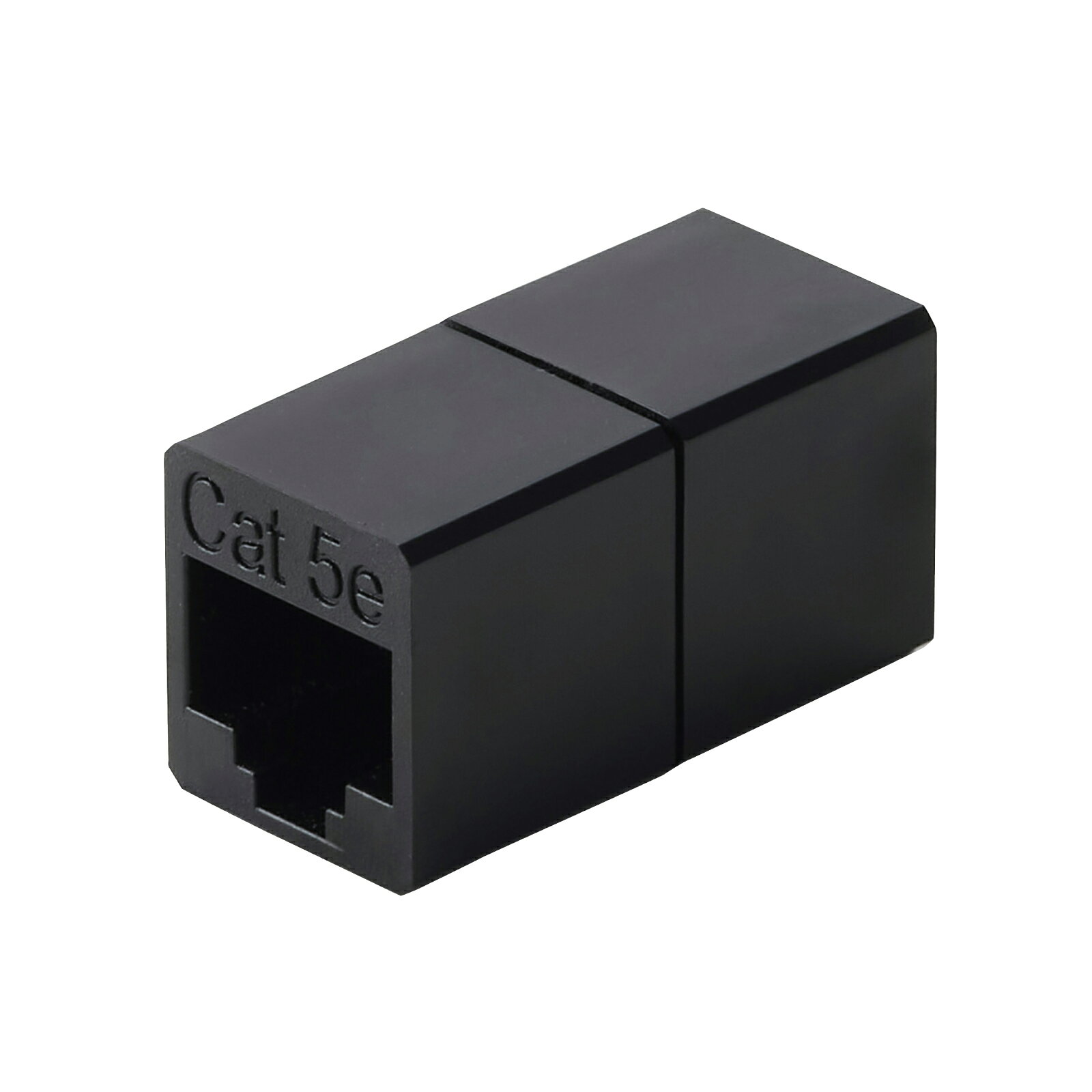 [ELECOM]LANケーブル 延長コネクタ Cat5e RJ45 中継コネクタ ギガビット対応 コンパクト ブラック LD-RJ45U5EBK/LDRJ45U5EBK