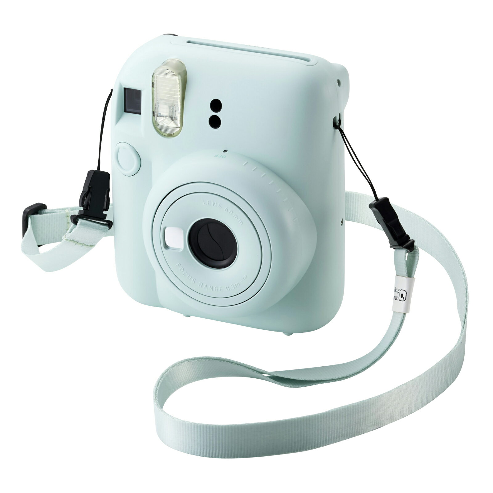 [ELECOM]カメラストラップ 首掛け / 肩掛け / たすき掛け チェキ instax 写ルンです コンデジ対応 長さ調整可 グリーン IC-STSDM12GN/ICSTSDM12GN