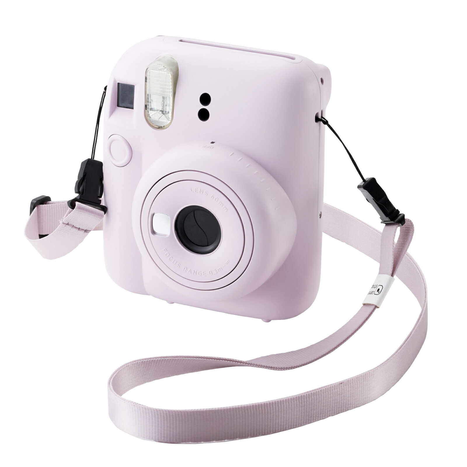 [ELECOM]カメラストラップ 首掛け / 肩掛け / たすき掛け チェキ instax 写ルンです コンデジ対応 長さ調整可 ピンク IC-STSDM12PN/ICSTSDM12PN