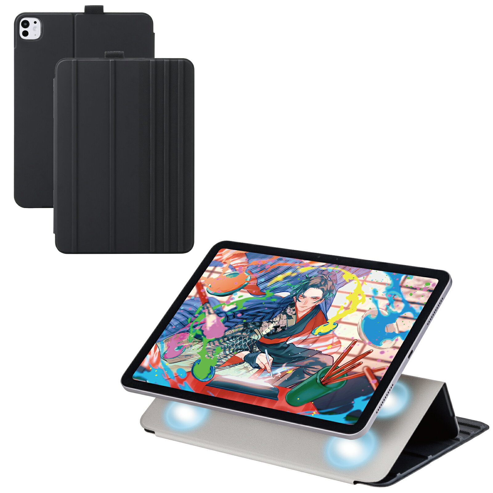 樂天商城 - ★マラソン期間ポイント10倍中！[ELECOM]iPad Pro ケース 11インチ ( M4 ) マグネット着脱フラップ カバー 7段階角度調節 スタンド オートスリープ機能 ブラック TB-A25PMWVDBK/TBA25PMWVDBK