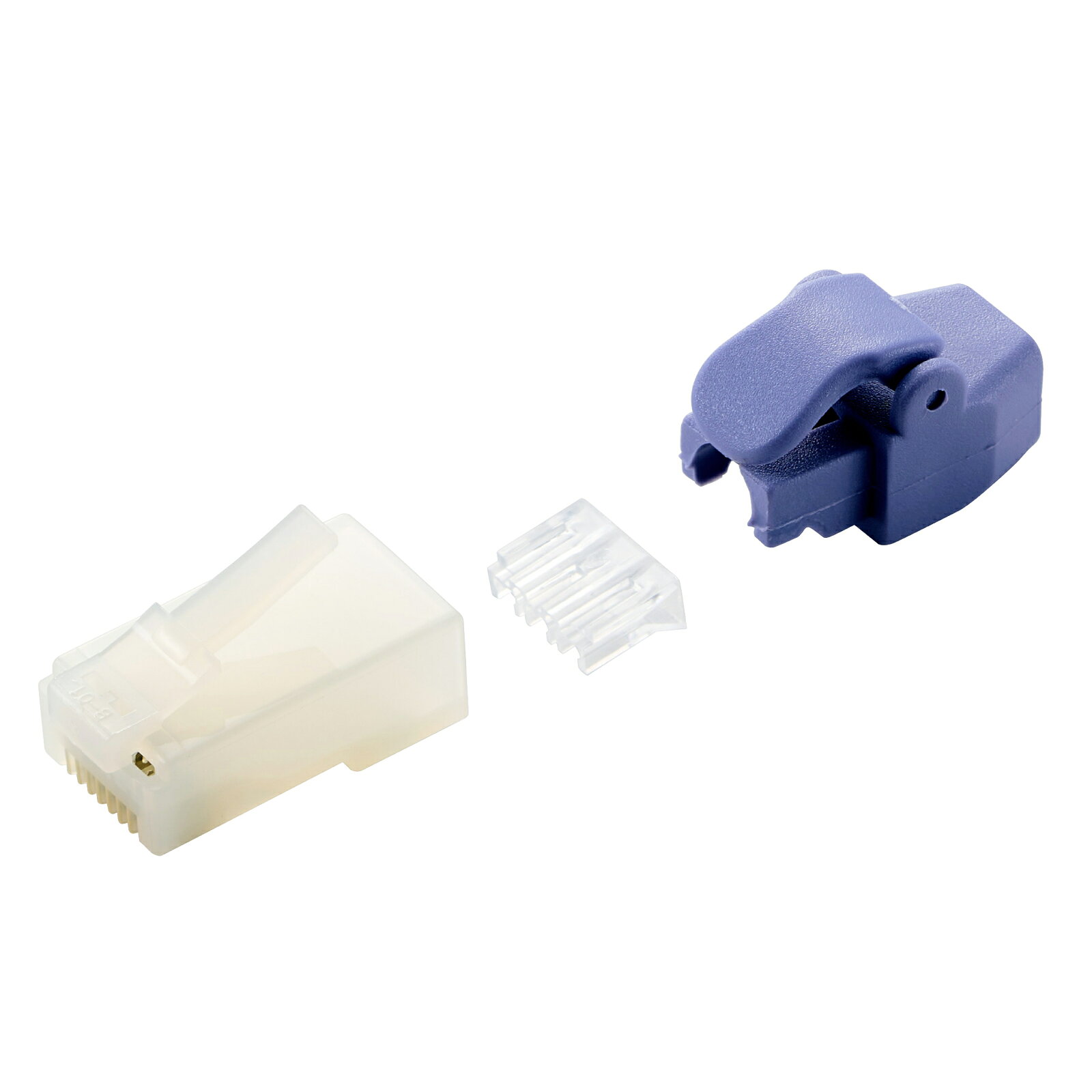 Rakuten - ★スーパーセール期間ポイント10倍中/[ELECOM]RJ45 LANコネクタ Cat6 10個 自作用 ロードバー＋プロテクター 配線ミス低減 爪折れ防止 単線・より線 両対応 金メッキ ハーフクリア LD-6RJ45T10_TP2/LD6RJ45T10TP2