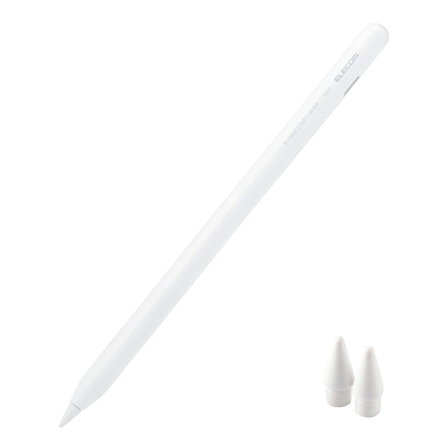 ★マラソン期間ポイント10倍中！iPad ペンシル 2018年以降対応 Apple Pencilペン先互換 タッチペン USB-C急速充電&ワイヤレス充電 両対応 14.5時間連続使用 傾き検知 磁気吸着 ホワイト P-TPACSTAP11WH/PTPACSTAP11WH