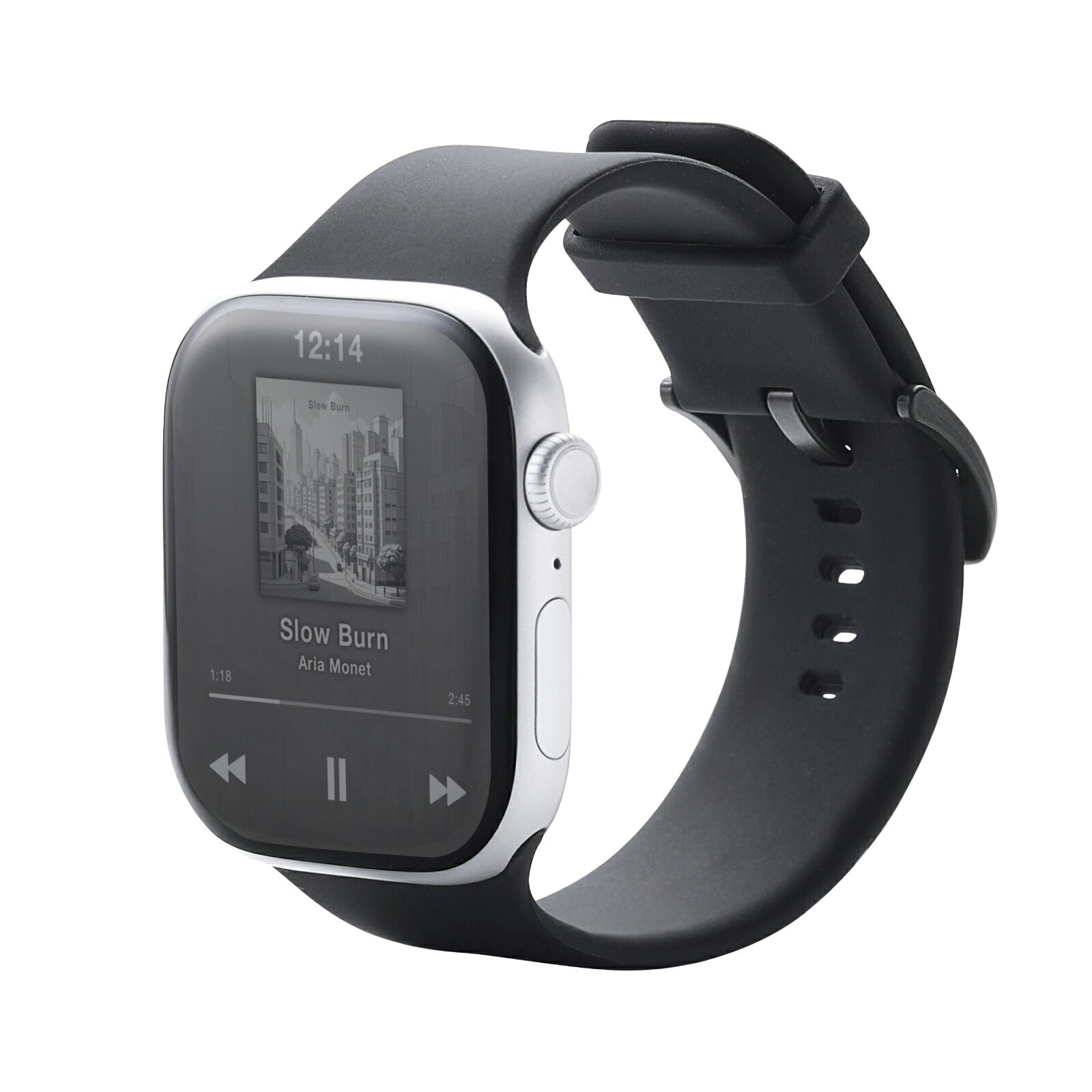 Rakuten - [ELECOM]アップルウォッチ バンド Apple Watch SE 第3世代 / Series 11 [ 42 41 40 38mm ] シリコン ベルト TOUGH SLIM ブラック AW-25BBDTSBK/AW25BBDTSBK
