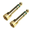 3.5mm ⇒ 6.3mm 変換アダプタ 3.5mm ステレオミニプラグ→6.3mm ステレオ標準プラグ変換プラグ 3.5mm(メス)⇔6.3mm(オス) PL...