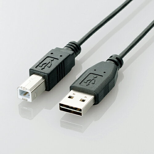[ELECOM] 両面挿しUSBケーブル（A-B） U2C-DB10BKU2CDB10BK